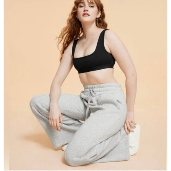 NWT Blogilates Women's Travel Trouser High-Rise Wide Leg Sweatpants Grey Small - Picture 8 of 9